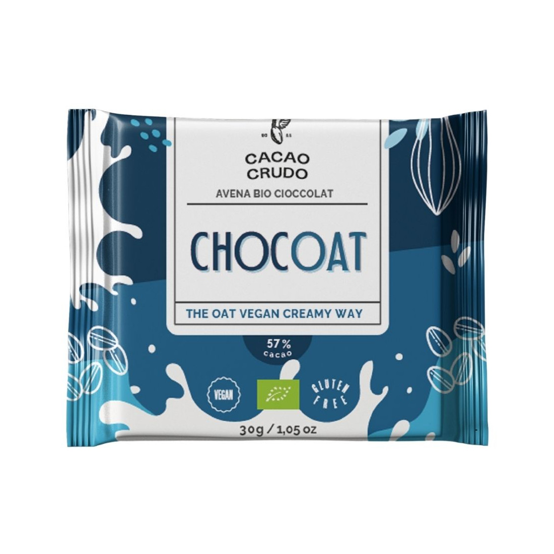 Cioccolato Biologico Fondente All'Avena-Cacao Crudo 30gr